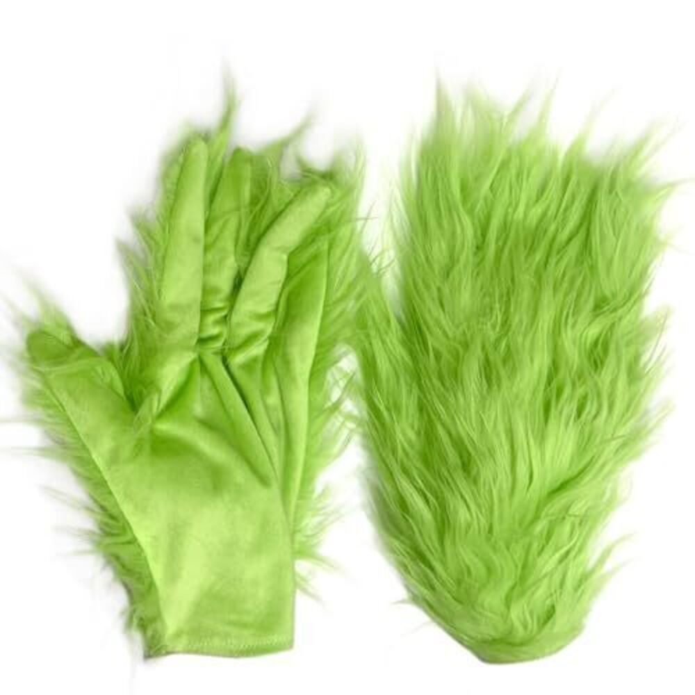 8376 Christmas Deluxe Latex Green Full Head Stole Christmas Glove